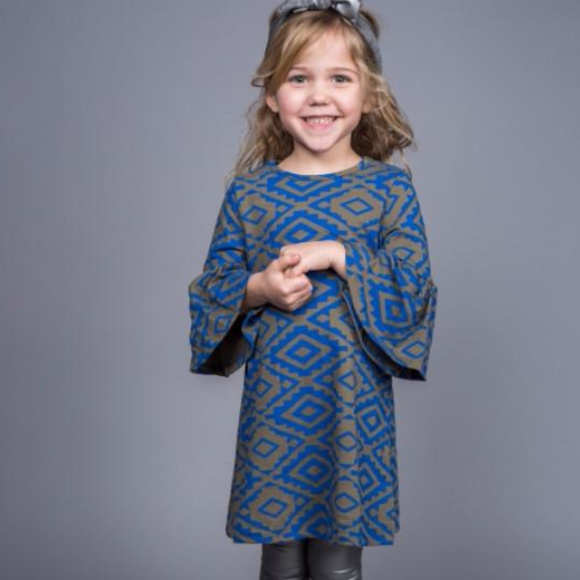 Joah Love NWT Dress Olive Print Jersey - Picture 2 of 2